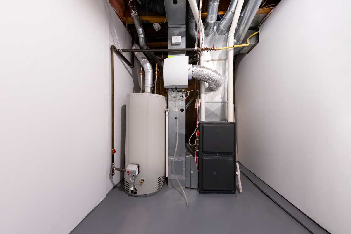 Boiler room equipment supporting heating services in Plantersville, TX by Big State AC & Heating, including furnace repair and system maintenance