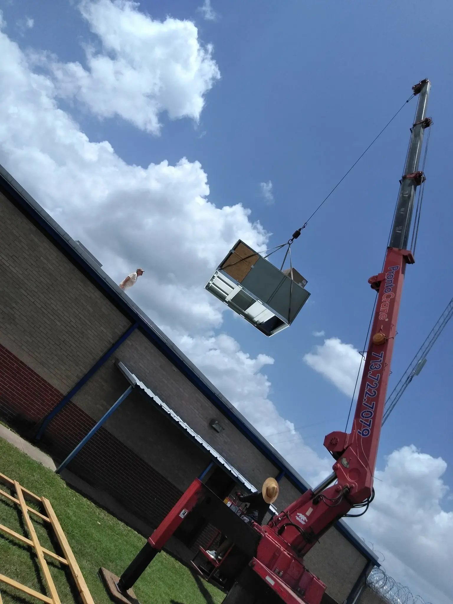 HVAC technician performing system inspection for reliable HVAC services in Plantersville, TX