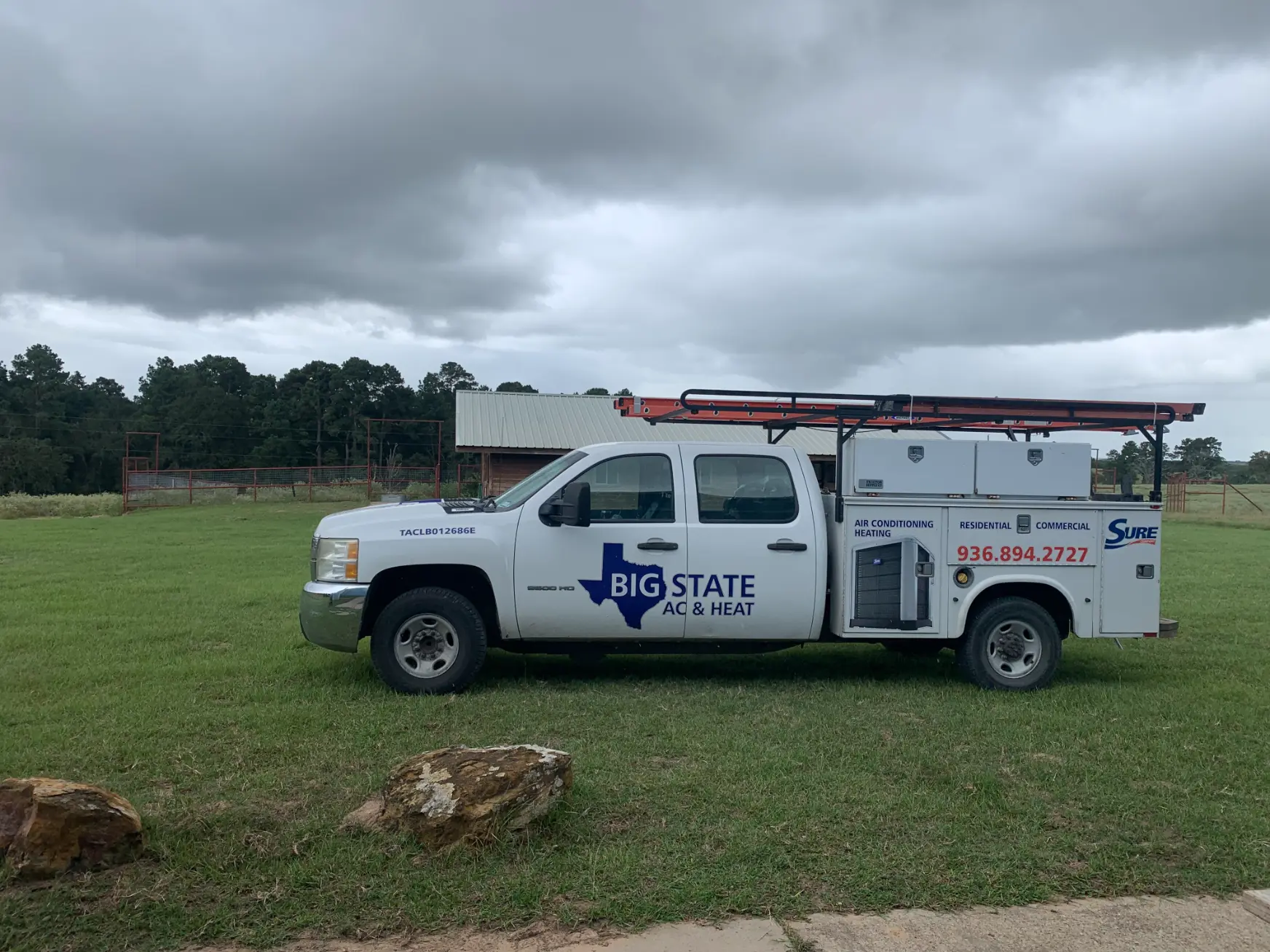 Refrigerant pressure gauges used during AC maintenance services in Plantersville, TX by Big State AC & Heating